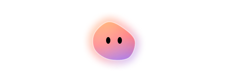 Fanforth’s glowing orange and purple blob with two black eyes